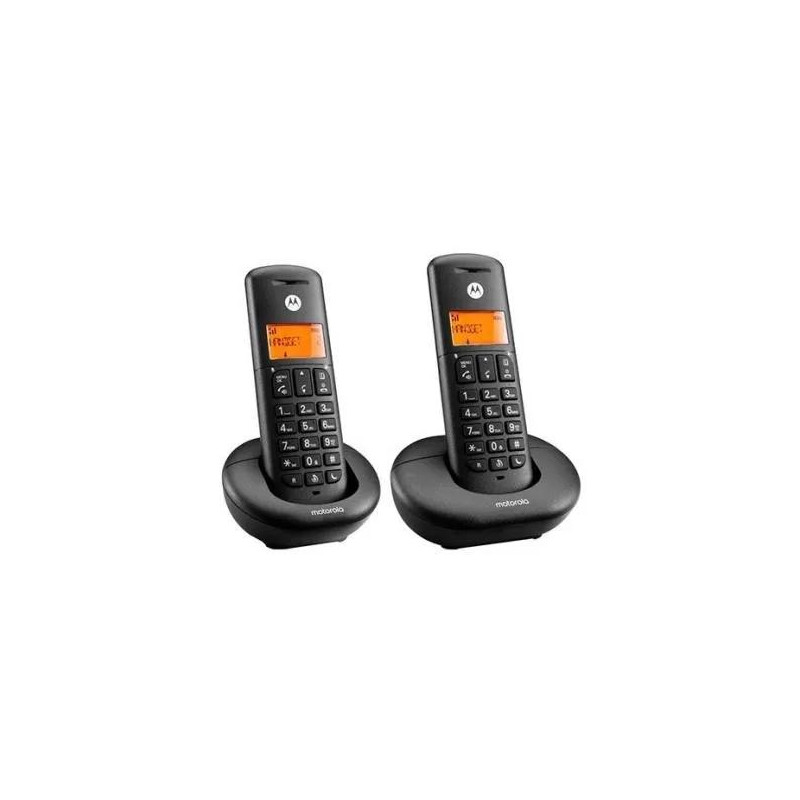 (F52000K50O2AES) MOTOROLA TELEFONO INALAMBRICO E202 NEGRO DECT DUO DIGITAL KIT DOS UNIDADES