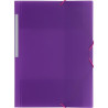 (04801235) GRAFOPLÁS CARPETA CON GOMAS COLORGRAF FOLIO 3 SOLAPAS PP VIOLETA TRANSLÚCIDO