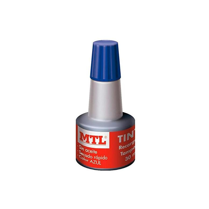 (79535) MTL TINTA DE SELLAR PARA RECARGA DE TAMPONES 30ML AZUL