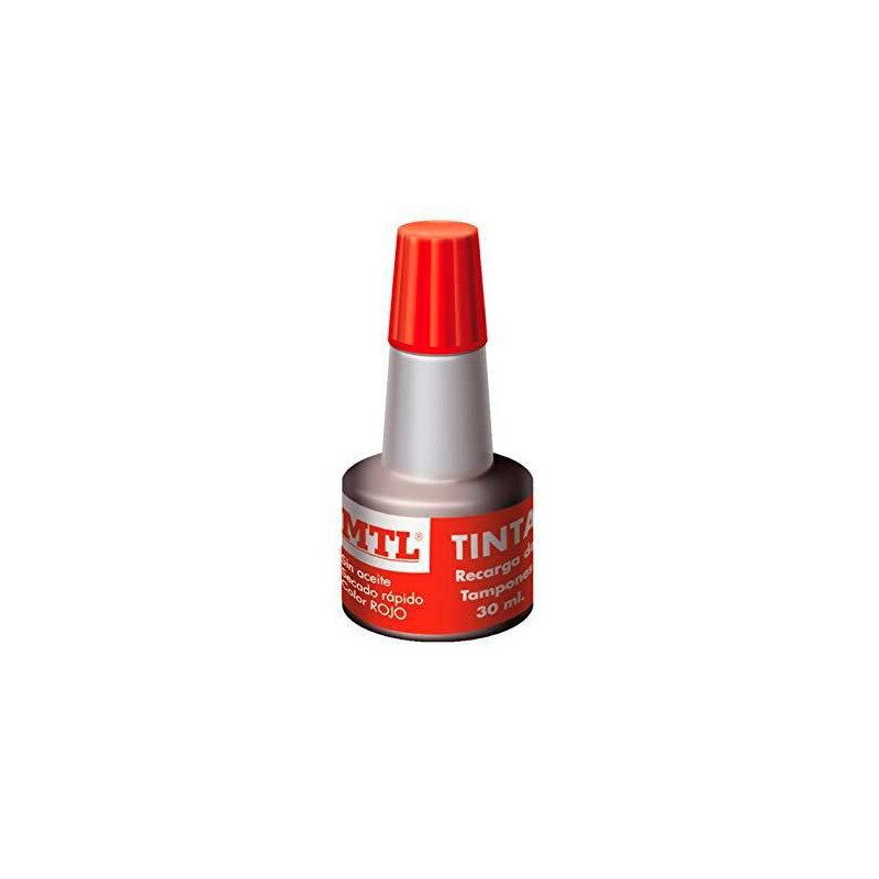 (79536) MTL TINTA DE SELLAR PARA RECARGA DE TAMPONES 30ML ROJO