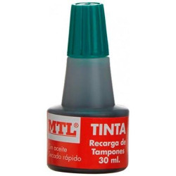 (79538) MTL TINTA DE SELLAR PARA RECARGA DE TAMPONES 30ML VERDE
