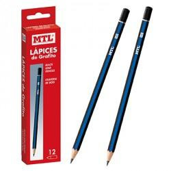 (79560) MTL LAPIZ MADERA GRAFITO HB -12U-