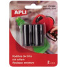 (101558) APLI ROLLO TINTA PARA ETIQUETADORA NEGRO 1 BLISTER CON 2 UNIDADES