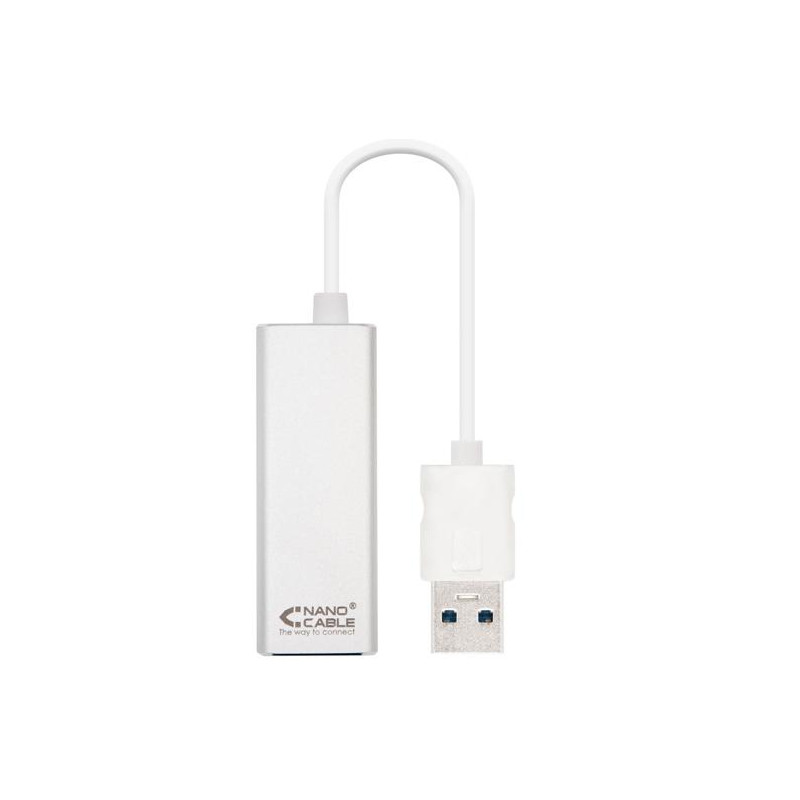 (10.03.0401) NANOCABLE CONVERSOR USB 3.0 A ETHERNET GIGABIT 10/100/1000 MBPS BLANCO 15CM