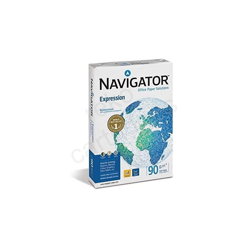 (NAVI 90 azul) NAVIGATOR A4 90GR UNIVERSAL -5 PAQUETES-