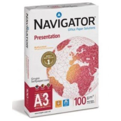 (NAVI100  A3) NAVIGATOR PAPEL FOTOCOPIADORA DIN A3 100GR PAQUETE DE 500 HOJAS BLANCO