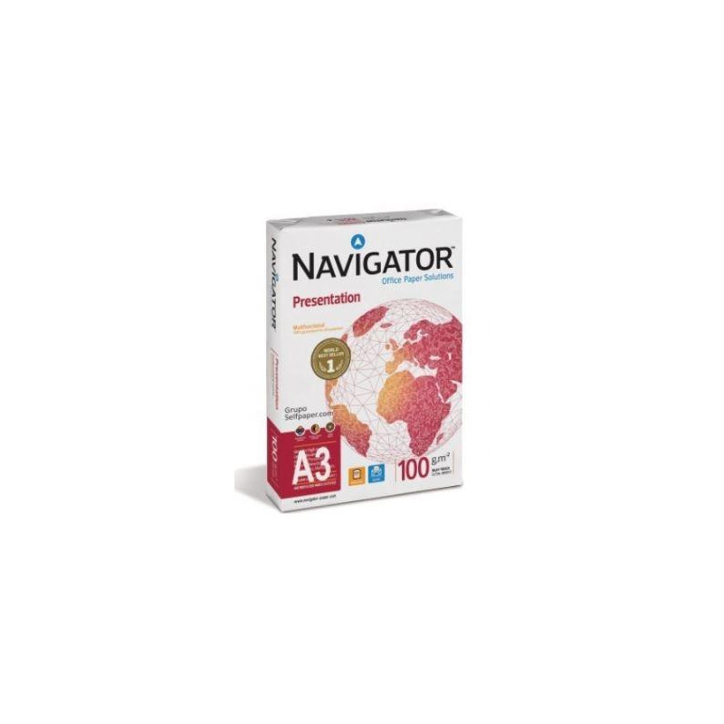 (NAVI100  A3) NAVIGATOR PAPEL FOTOCOPIADORA DIN A3 100GR PAQUETE DE 500 HOJAS BLANCO