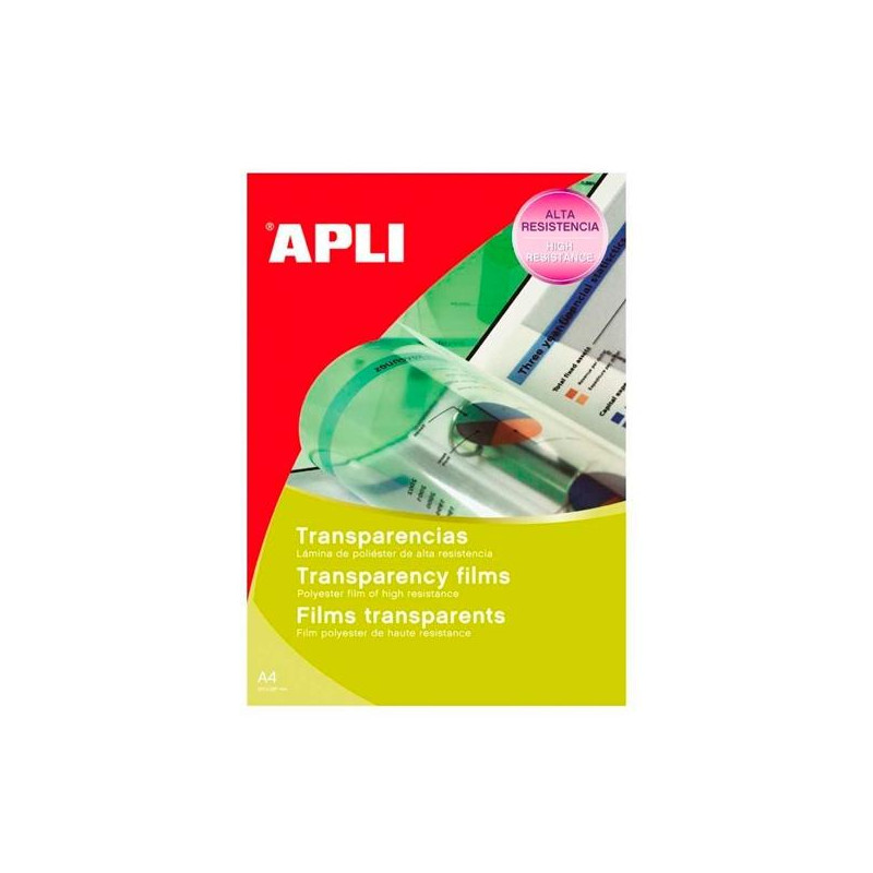 (10290) APLI PACK 10 HOJAS TRANSPARENCIAS AUTOADHESIVAS A4 SIN BANDA PARA INKJET