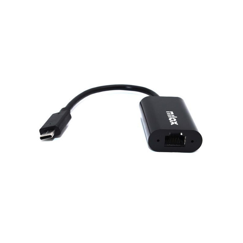 (NXADAP06) NILOX CABLE ADAPTADOR USB C  A RJ45 M/H NEGRO