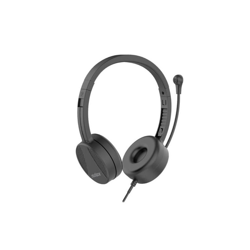 (NXAUSB01) NILOX AURICULARES MICRÓFONO BIAURAL ESTEREO C/ CABLE USB NEGRO