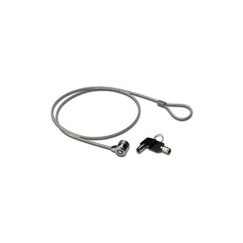 (MGLP40501M) NILOX CABLE DE SEGURIDAD PARA PORTÁTIL CON LLAVE. COLOR NEGRO-GRIS