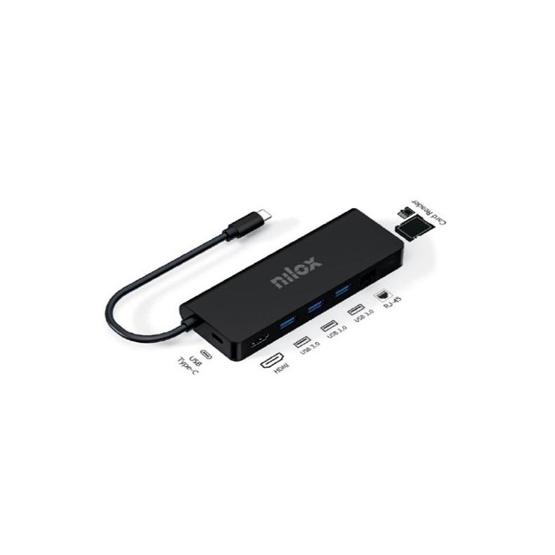 (NXDSUSBC04) NILOX DOCK STATION USB-C 8 EN 1 3XUSB 3.0