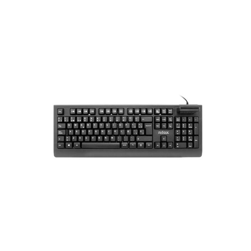 (NXKIRE0002) NILOX TECLADO USB CON LECTOR DNI COMPATIBLE DNI 4.0 Y TARJETA SANITARIA