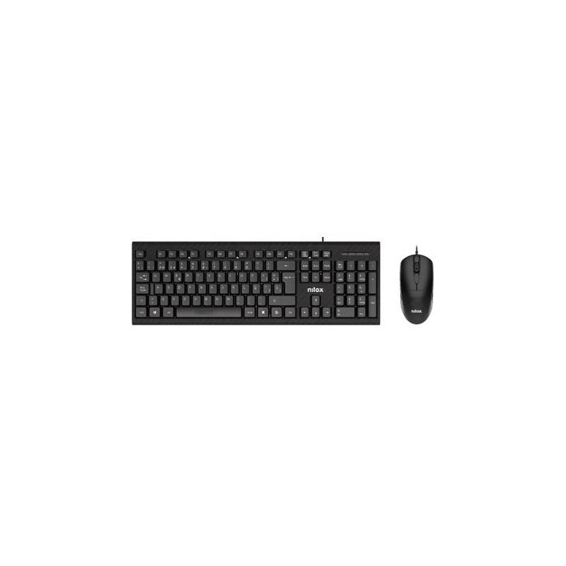 (NXKME0011) NILOX COMBO TECLADO + RATÓN CABLE USB NEGRO