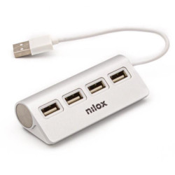 (NXHUB04ALU2) NILOX HUB 4 PUERTOS USB 2.0 CABLE 15