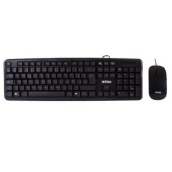 (NXKME000004) NILOX COMBO TECLADO + RATÓN FLAT CABLE USB NEGRO