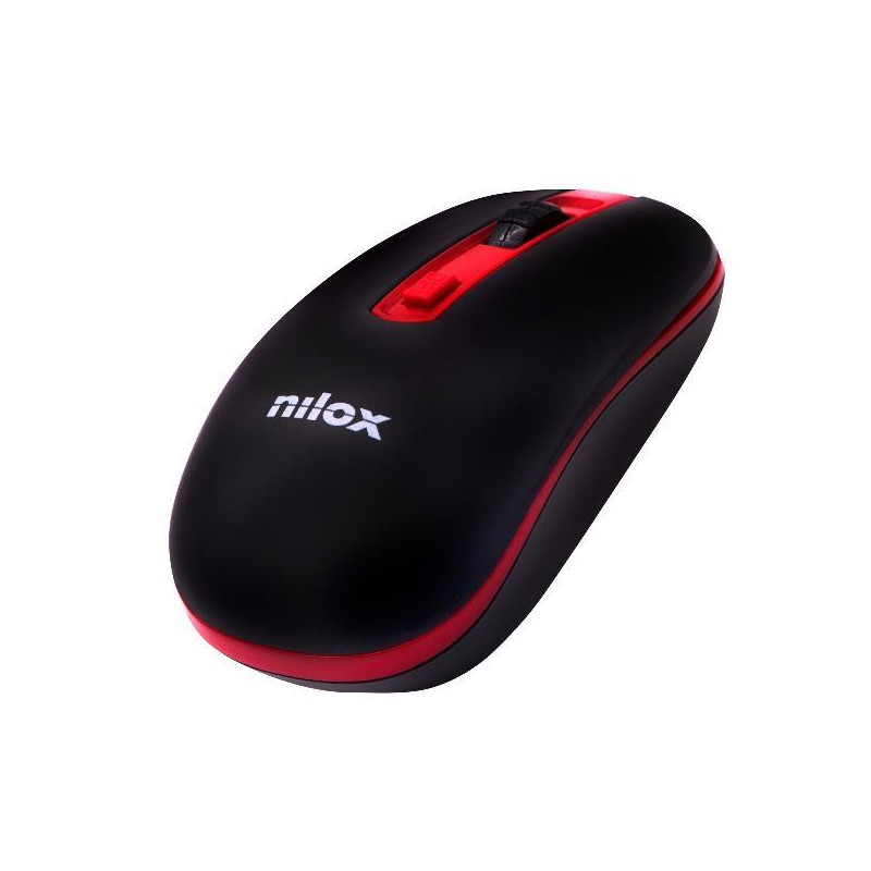 (NXMOWI2002) NILOX RATÓN INALÁMBRICO 1600PPP NEGRO/ROJO