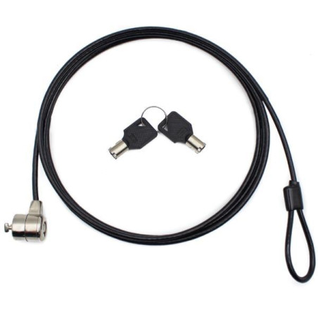 (NXSC001) NILOX CABLE DE SEGURIDAD PARA PORTÁTIL CON LLAVE. COLOR NEGRO