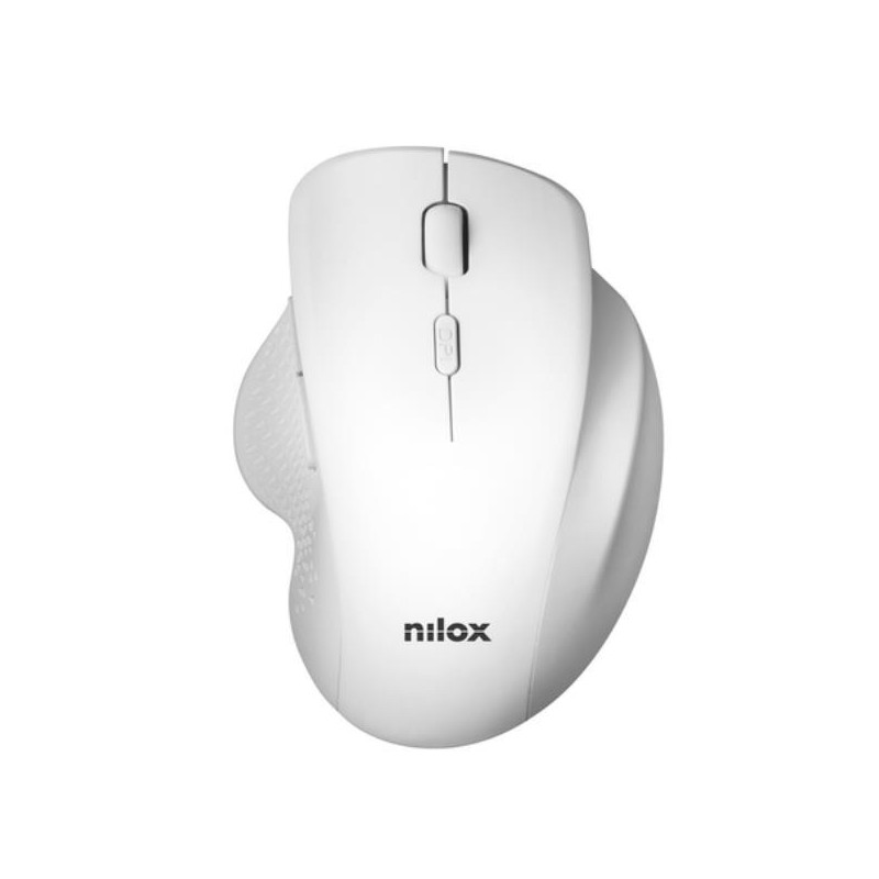 (NXMOWI3002) NILOX RATÓN  INALÁMBRICO PROFESIONAL 800/1200/3200 DPI ERGONÓMICO DIESTRO BLANCO