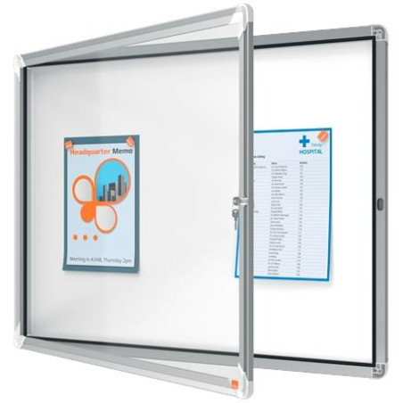 (1902559) NOBO VITRINA INTERIOR PREMIUM PLUS PARA 8 HOJAS A4 SUPERFICIE BLANCA MAGNÉTICA