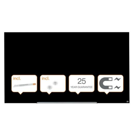 (1905182) NOBO PIZARRA MÁGNETICA IMPRESSION PRO CRISTAL 188.3X105.9CM NEGRO