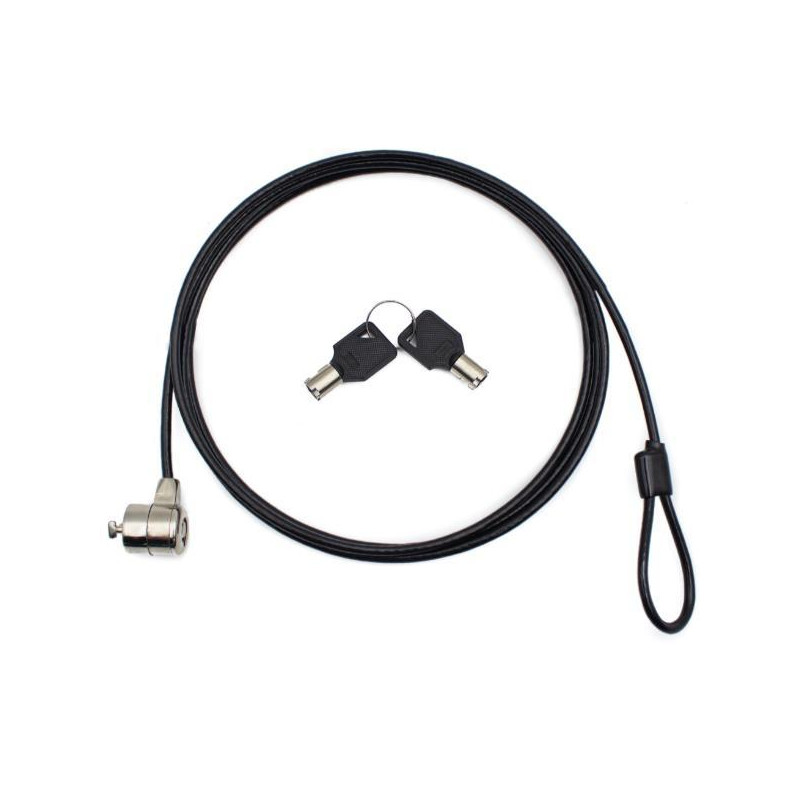 (NXSC001) NILOX CABLE DE SEGURIDAD PARA PORTÁTIL CON LLAVE. COLOR NEGRO
