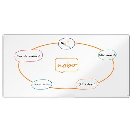 (1915454) NOBO PIZARRA BLANCA PREMIUM PLUS 240X120CM MELAMINA BLANCO