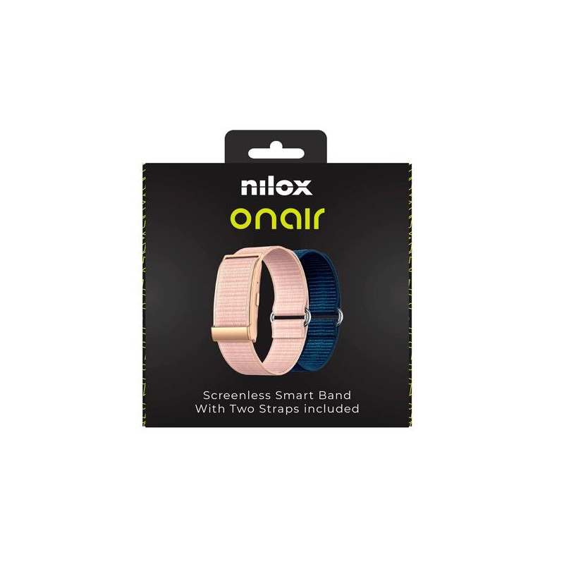 (NXSWONAIRPK) NILOX PULSERA INTELIGENTE SIN PANTALLA BLUETOOTH INCLUYE DOS PULSERAS ROSA Y AZUL
