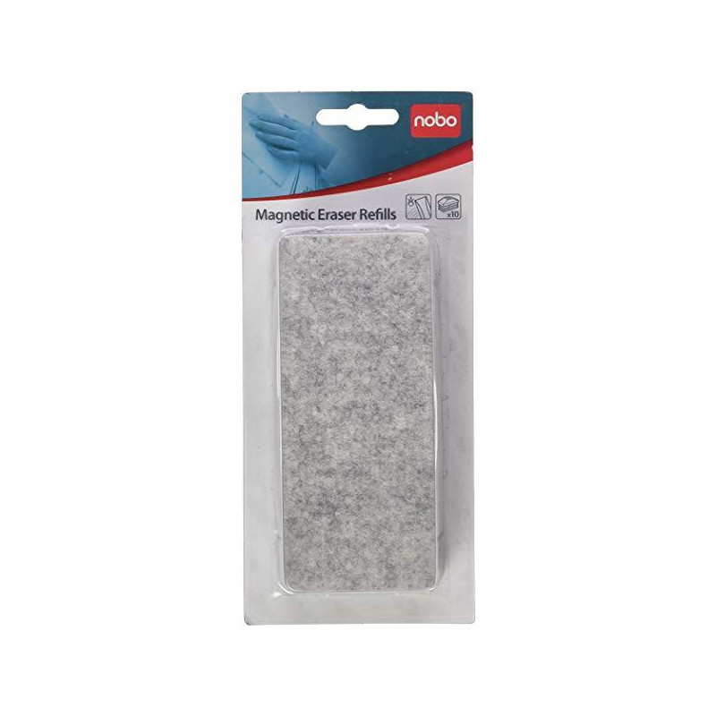 (34534497) NOBO RECAMBIO PARA BORRADOR MAGNÉTICO REF. 34533421 PACK DE 10UD