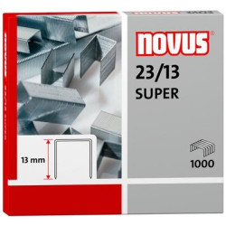 (042-0533) NOVUS GRAPAS SUPER 23/13 PARA GRAPADORAS DE GRUESOS CAJA 1000 UD