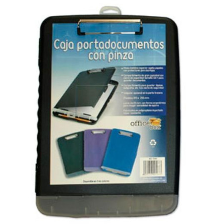 (9568) OFFICE BOX CAJA PORTADOCUMENTOS CON PINZA NEGRO