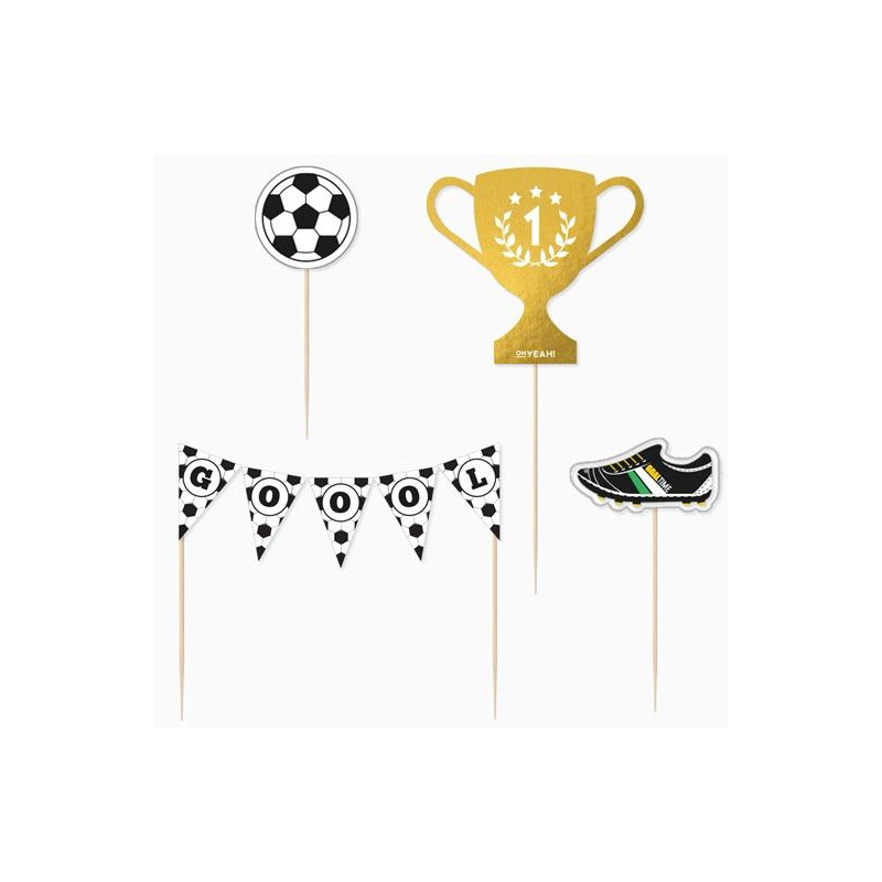 (104-1003) OH YEAH TOPPERS DECORACIÓN TARTA FÚTBOL PACK DE 4U