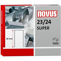 (042-0644) NOVUS GRAPAS SUPER 23/24 PARA GRAPADORAS DE GRUESOS CAJA 1000 UD