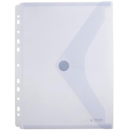 (35361) OFFICE BOX CARPETA SOBRE CON VELCRO CLASSIC A4+ MULTITALADRO PLÁSTICO TOUCH CRISTAL