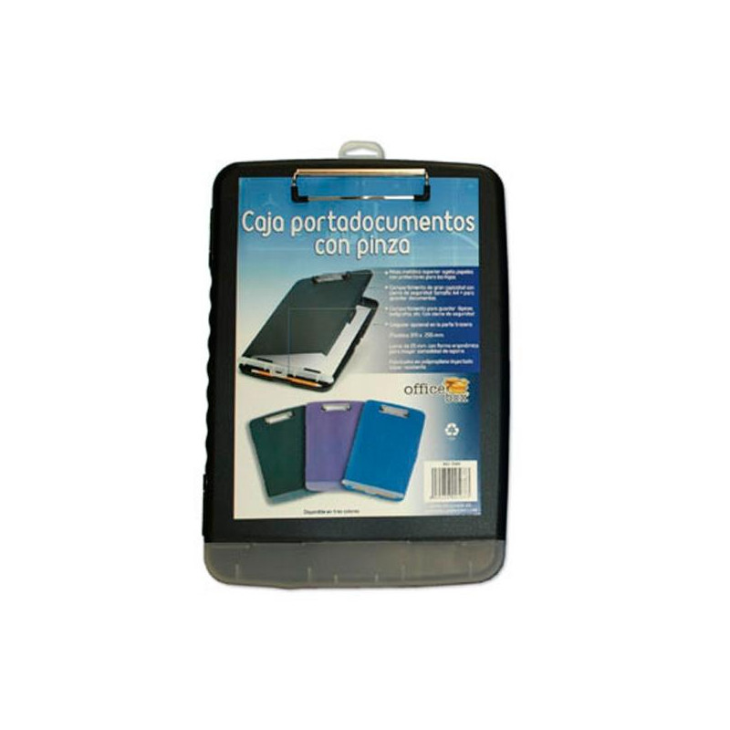 (9568) OFFICE BOX CAJA PORTADOCUMENTOS CON PINZA NEGRO