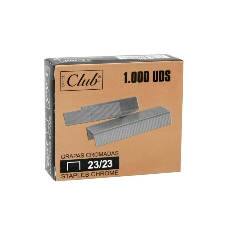 (320211) OFFICE CLUB GRAPAS 23/23 CROMADAS -CAJA DE 1000