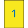 (12877) APLI ETIQUETAS ADHESIVAS RESISTENTES INTERPERIE 210X297MM LÁSER C/RECTOS 1 X 20H AMARILLO