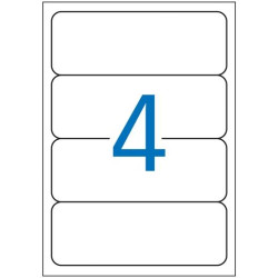 (12920) APLI ETIQUETAS ADHESIVAS 190X61MM INKJET/LÁSER C/ROMOS 4 X 10H BLANCO
