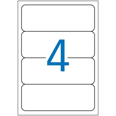 (12920) APLI ETIQUETAS ADHESIVAS 190X61MM INKJET/LÁSER C/ROMOS 4 X 10H BLANCO