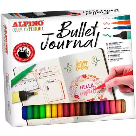 (AR001010) ALPINO ROTULADORES BULLET JOURNAL COLOR EXPERIENCE KIT COMPLETO C/SURTIDOS ESTUCHE 22 PIEZAS