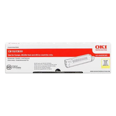 (44059105) OKI TONER AMARILLO C810/C830 (8.000 COPIAS)