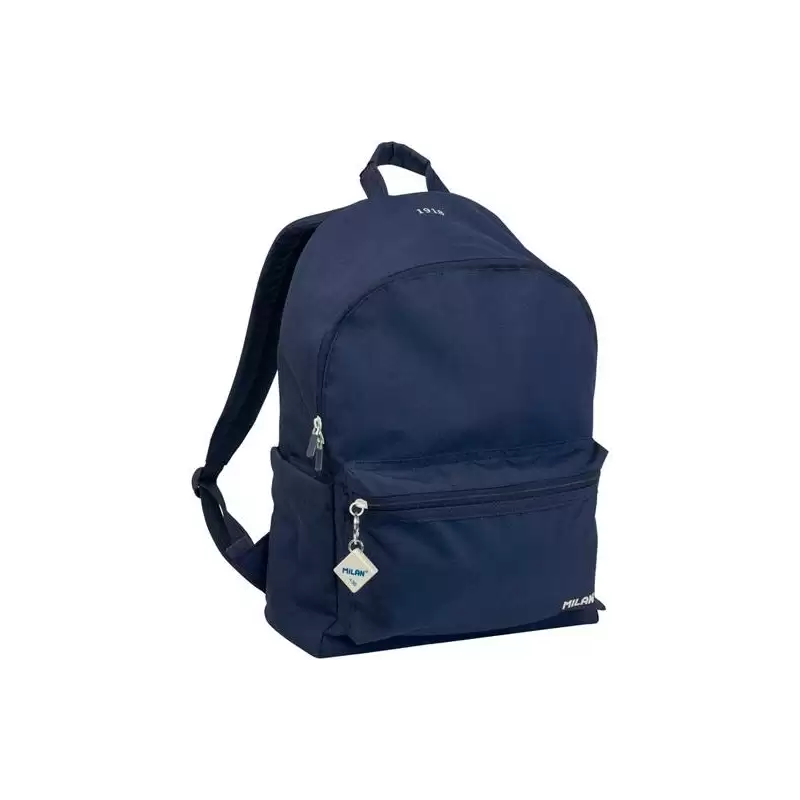 (624605SNCB) MILAN MOCHILA URBANA CLASICA 2 CREMALLERAS 22L SERIE 1918 AZUL MARINO