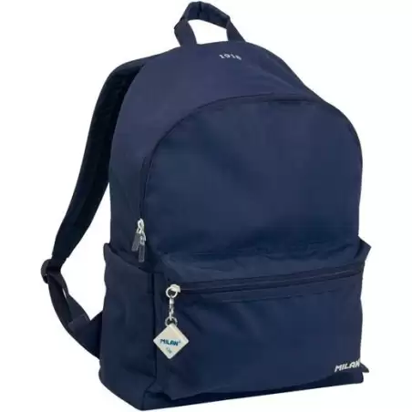 (624605SNCB) MILAN MOCHILA URBANA CLASICA 2 CREMALLERAS 22L SERIE 1918 AZUL MARINO