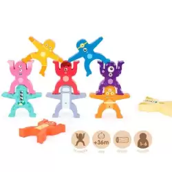 (660520) MILAN JUGUETE EDUCATIVO DE MADERA ALIENS TOWER 16 PIEZAS