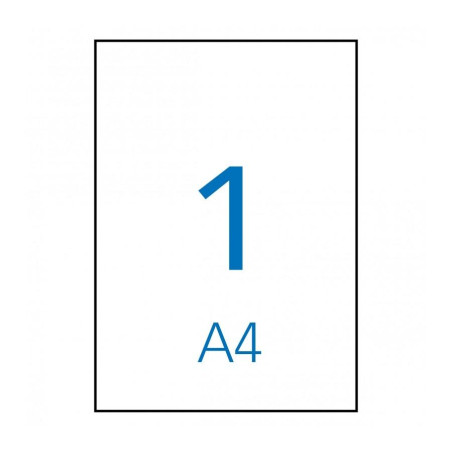 (15187) APLI ETIQUETAS ADHESIVAS 210X297MM INKJET C/RECTOS 1 X 10H POLIÉSTER BLANCO