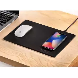 (MB-PAD) MINIBATT ALFOMBRILLA PARA RATÓN COLOR NEGRO CON CARGA INALÁMBRICA QI