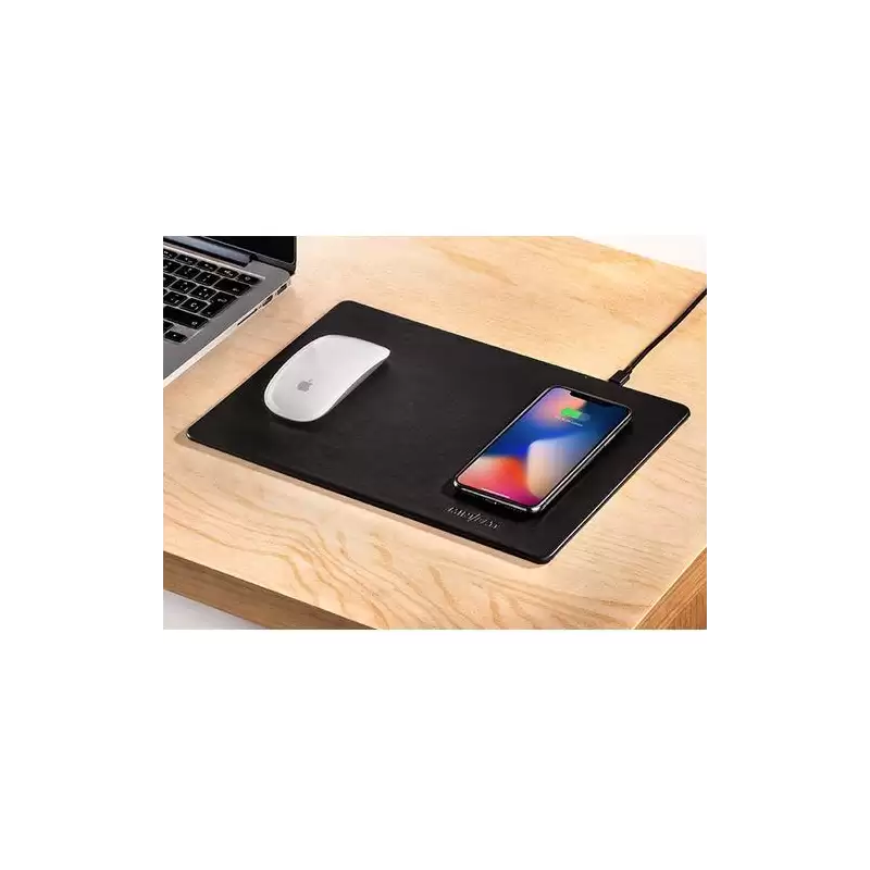 (MB-PAD) MINIBATT ALFOMBRILLA PARA RATÓN COLOR NEGRO CON CARGA INALÁMBRICA QI
