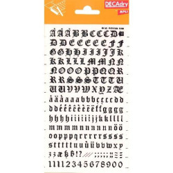 (DD17F) APLI LETRAS Y NÚMEROS TRANSFERIBLES 8MM 199 CARACTERES NEGRO