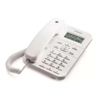 (E08000CT2N1AES) MOTOROLA TELEFONO FIJO C/ CABLE CT202 BLANCO