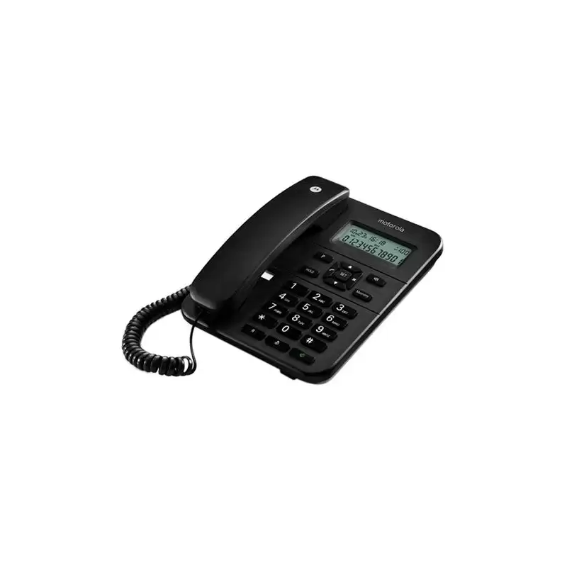 (E08000CT2N1GES03) MOTOROLA TELEFONO FIJO C/ CABLE CT202 NEGRO